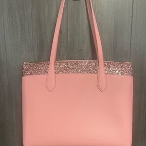 Kate Spade New York Flash Glitter Tote Bag Pink